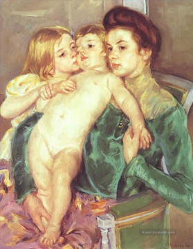 Die Caress Mütter Kinder Mary Cassatt Ölgemälde